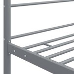 vidaXL Cadre de lit à baldaquin sans matelas gris métal 180x200 cm