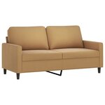 vidaXL Ensemble de canapés 2 Pièces avec coussins Marron Velours
