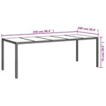 vidaXL Ensemble à manger de jardin et coussins 11 Pièces gris rotin verre