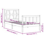 vidaXL Cadre de lit sans matelas 90x200 cm bois de pin massif