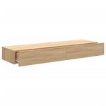 vidaXL Meubles TV avec éclairage LED 2 Pièces chêne sonoma 60x35x15 5 cm
