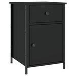vidaXL Tables de chevet 2 Pièces noir 40x42x60 cm bois d'ingénierie