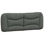 vidaXL Cadre de lit sans matelas gris foncé 140x190 cm tissu