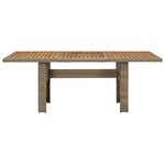 vidaXL Table à manger de jardin Marron 200x100x74 cm Résine tressée