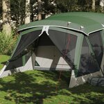vidaXL Tente de camping avec porche 4 personnes vert imperméable