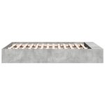 vidaXL Cadre de lit sans matelas gris béton 120x190 cm