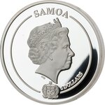 HOLLY Enamel Flower Collection 1 Once Argent Monnaie 5 Dollars Samoa 2021