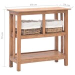 vidaXL Table console Bois de récupération massif 69x28x70 cm