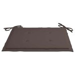 vidaXL Chaises de jardin avec coussins taupe lot de 3 Bois teck massif