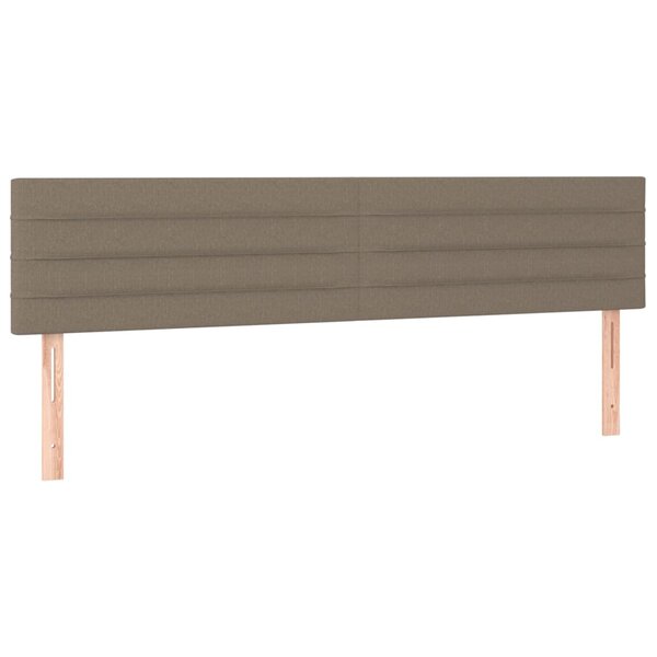vidaXL Têtes de lit 2 Pièces Taupe 100x5x78/88 cm Tissu
