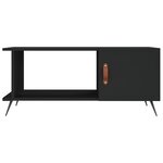 vidaXL Table basse noir 90x50x40 cm bois d'ingénierie
