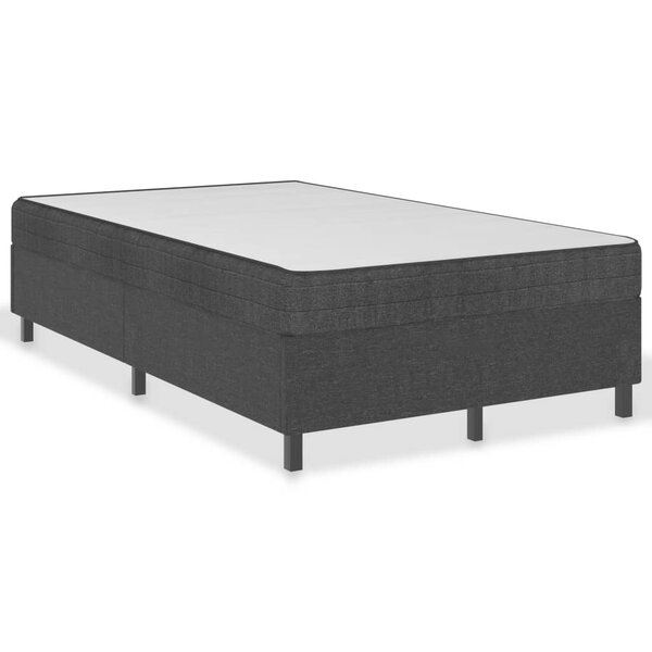 vidaXL Sommier à lattes de lit Gris foncé Tissu 120x200 cm