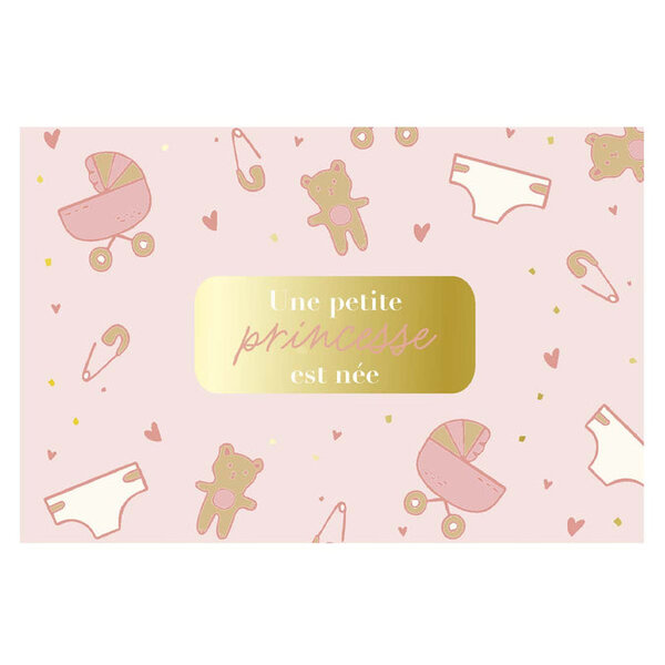 Carte de Vœux Thème Naissance - Plusieurs Styles - Une petite princesse est née - Draeger