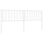 vidaXL Tête de lit métal blanc 193 cm