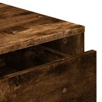 vidaXL Commode d'angle chêne fumé 40x41x76 cm bois d'ingénierie