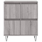 vidaXL Buffets 2 Pièces sonoma gris bois d'ingénierie