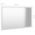 vidaXL Ensemble de meubles de bain 2 Pièces Blanc brillant Aggloméré