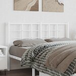 vidaXL Tête de lit métal blanc 140 cm