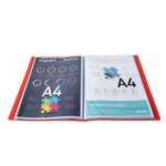 Protège-documents En Polypropylène Souple Opak 120 Vues - A4 - Rouge - X 8 - Exacompta