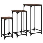 vidaXL Tables d’appoint gigognes 3 Pièces chêne marron bois d'ingénierie