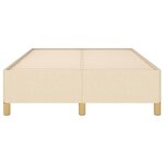 vidaXL Cadre de lit sans matelas crème 120x190 cm tissu