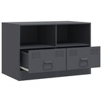 vidaXL Meubles TV 2 Pièces anthracite 67x39x44 cm acier