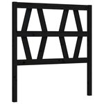 vidaXL Cadre de lit avec tête de lit noir petit simple bois massif