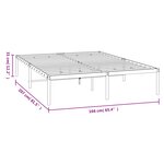 vidaXL Cadre de lit métal sans matelas noir 160x200 cm
