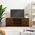 vidaXL Meuble TV chêne marron 102x30x37 5 cm bois d'ingénierie