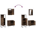 vidaXL Ensemble de meubles de salle de bain 3 Pièces Chêne fumé