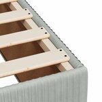 vidaXL Sommier à lattes de lit et matelas Gris clair 140x190cm Velours