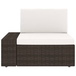 vidaXL Salon de jardin 6 Pièces avec coussins Marron Résine tressée