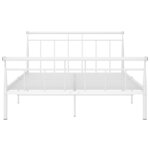 vidaXL Cadre de lit sans matelas blanc métal 140x200 cm