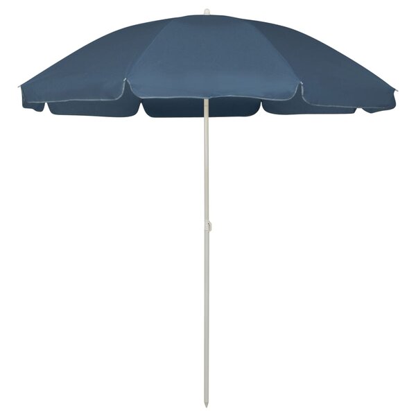 vidaXL Parasol de plage Bleu 240 cm