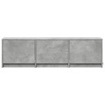 vidaXL Meuble TV avec LED gris béton 140x34x40 cm bois d'ingénierie