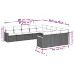 vidaXL Salon de jardin 11 Pièces avec coussins beige résine tressée