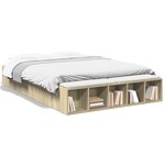 vidaXL Cadre de lit sans matelas chêne sonoma 150x200 cm