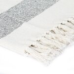 vidaXL Couverture Coton Rayures 220x250 cm Anthracite
