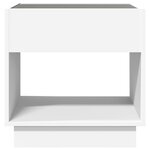 vidaXL Table de chevet avec LED infini blanc 50x50x50 cm