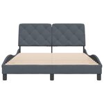 vidaXL Cadre de lit sans matelas gris foncé 140x200 cm velours