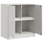vidaXL Buffet blanc 67x39x73 cm acier