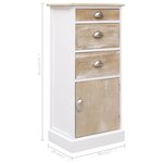 vidaXL Armoire latérale 38x28x86 cm Bois de Paulownia