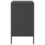 vidaXL Table de chevet noir 36x39x68 cm acier laminé à froid