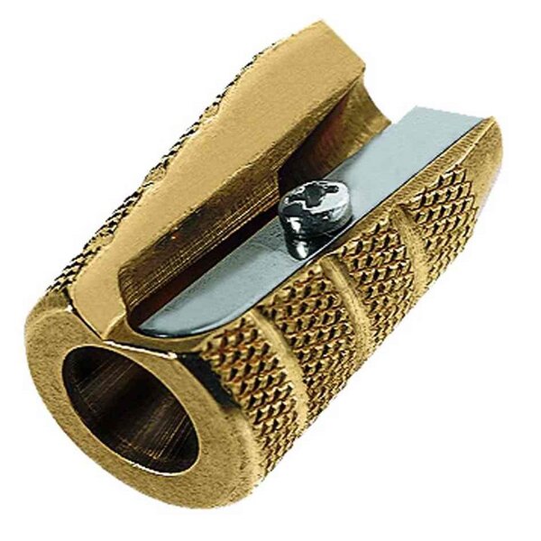 Taille-crayon laiton métal grenade style m+r