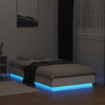 vidaXL Cadre de lit avec lumières LED blanc 75x190 cm