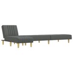 vidaXL Canapé-lit en forme de L gris foncé 255x140x70 cm tissu