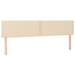 vidaXL Tête de lit à LED Crème 160x5x78/88 cm Tissu