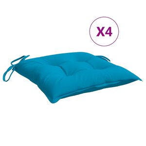 vidaXL Coussins de palette lot de 4 bleu clair 50x50x7 cm tissu oxford