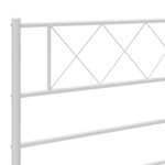 vidaXL Cadre de lit métal sans matelas et tête de lit blanc 100x200 cm