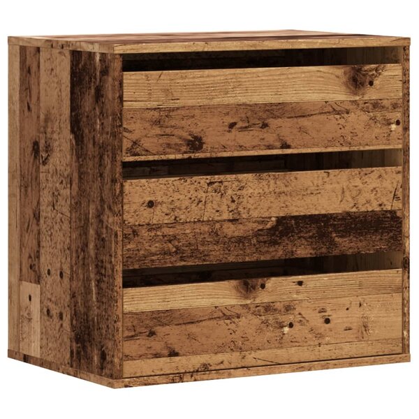 vidaXL Commode d'angle vieux bois 60x41x58 cm bois d'ingénierie